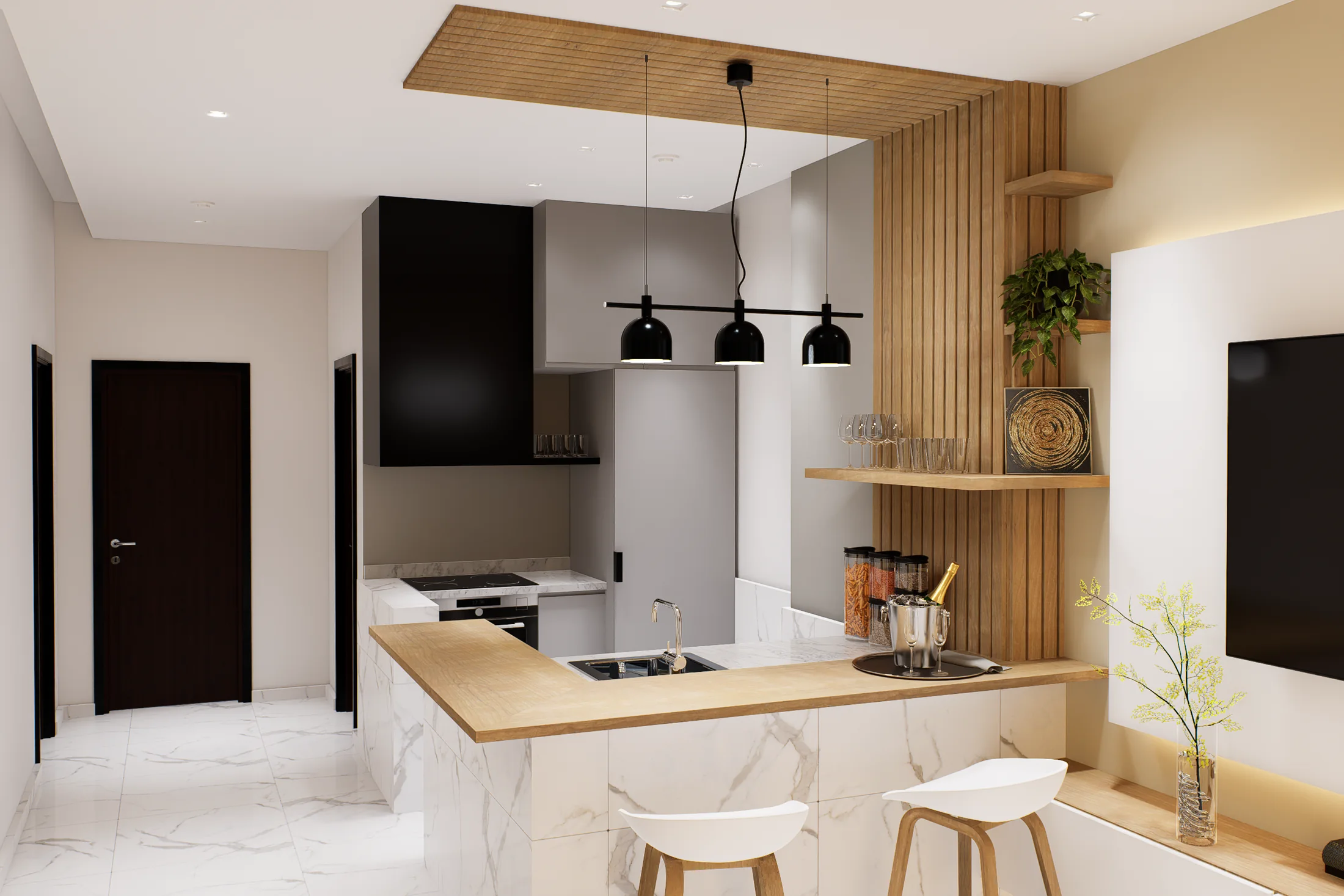 Cocina y comedor de Casa Saudita