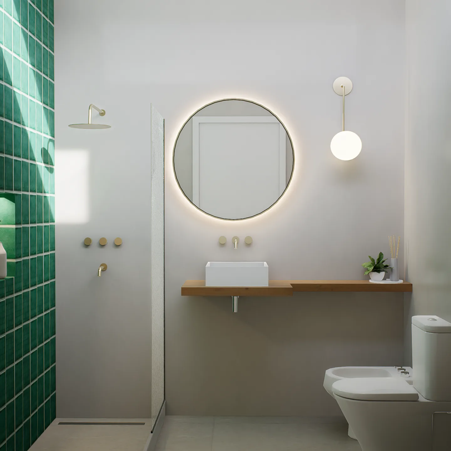 Baño de planta baja de PH Brown