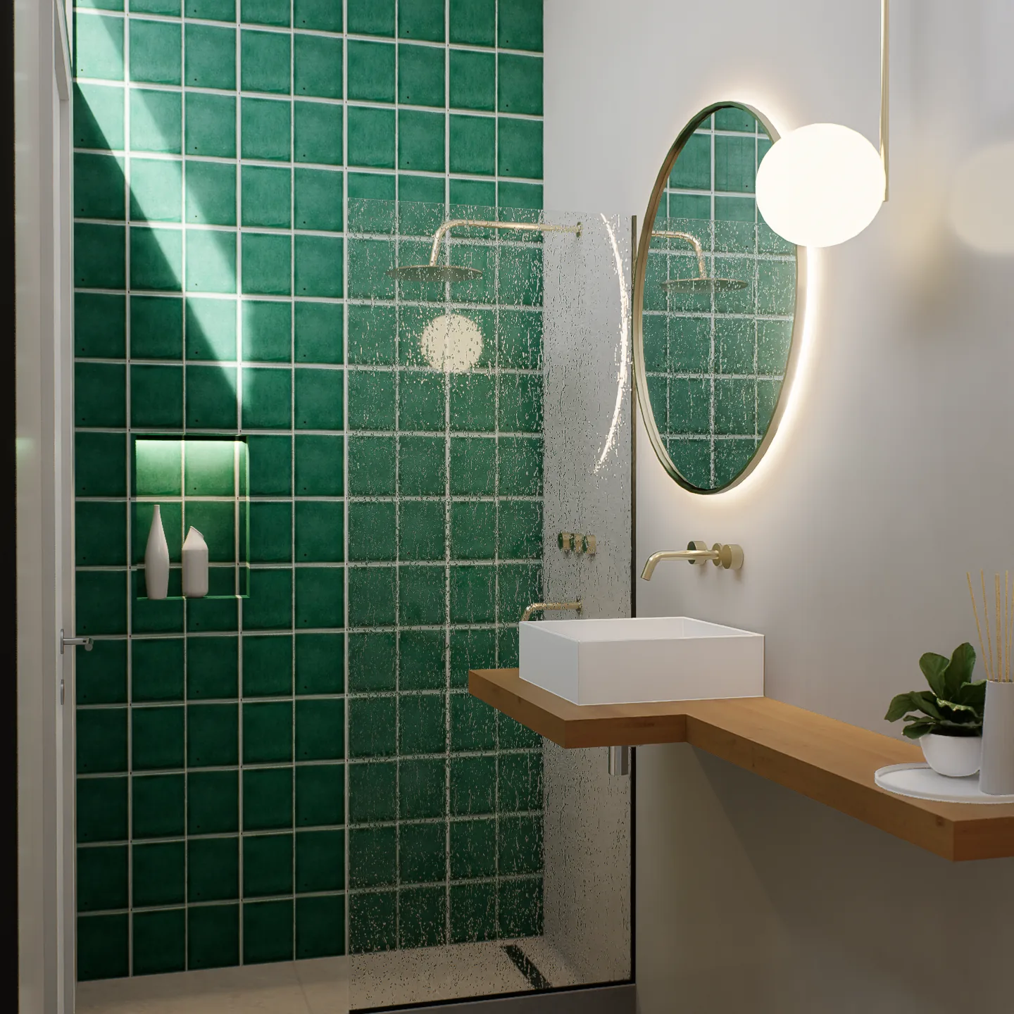 Segunda vista del baño de planta baja de PH Brown